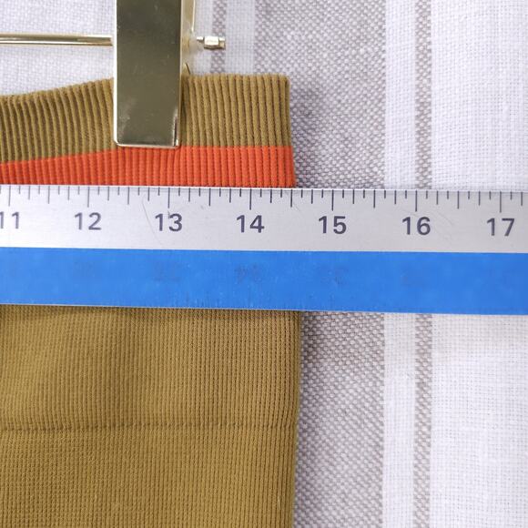 Fabletics Legging Women XL Seamless Jacquard Olive Green Stretch Knit Super Cozy - Picture 11 of 16